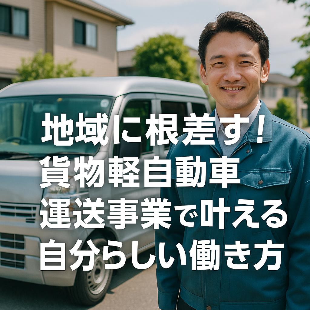 地域に根差す！貨物軽自動車運送事業で叶える自分らしい働き方