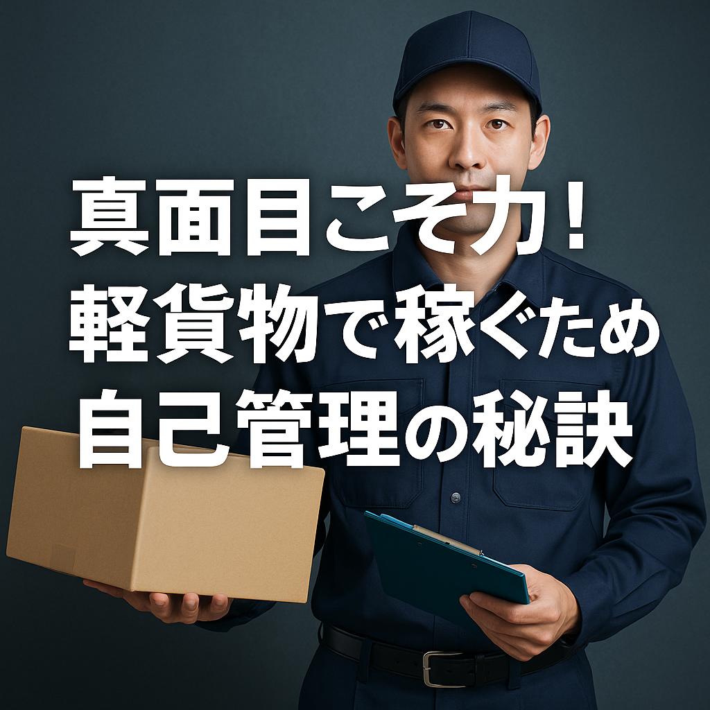真面目こそ力！軽貨物で稼ぐための自己管理の秘訣